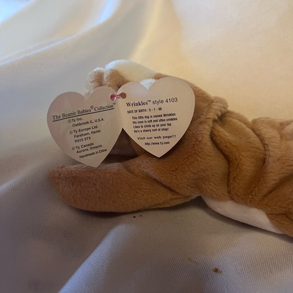 Ty Brown and White Stuffed Animal - Picture 3 of 7